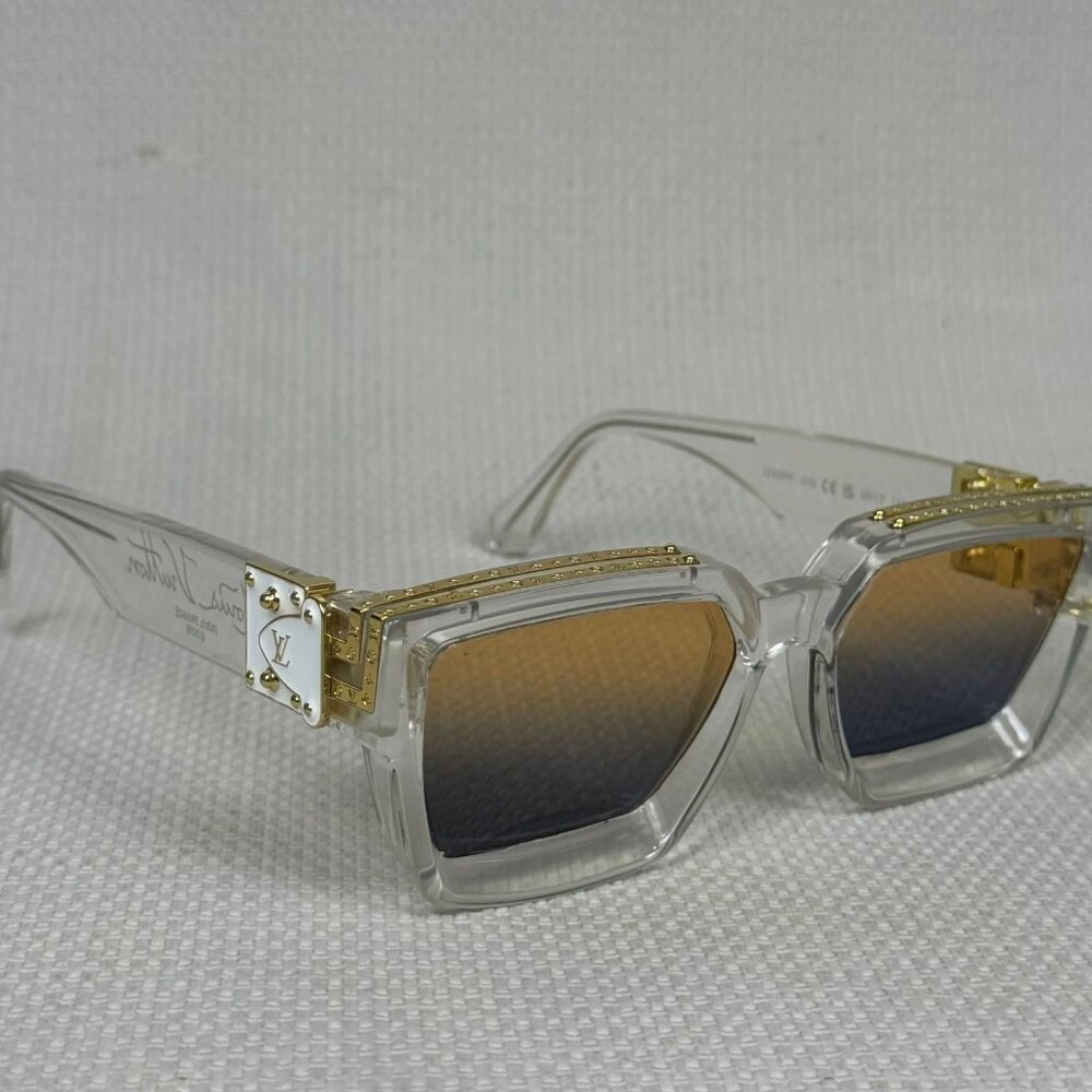 LOUIS VUITTON Acetate 1.1 Millionaires Sunglasses Transparent Yellow Ombre Lense - Picture 11 of 11